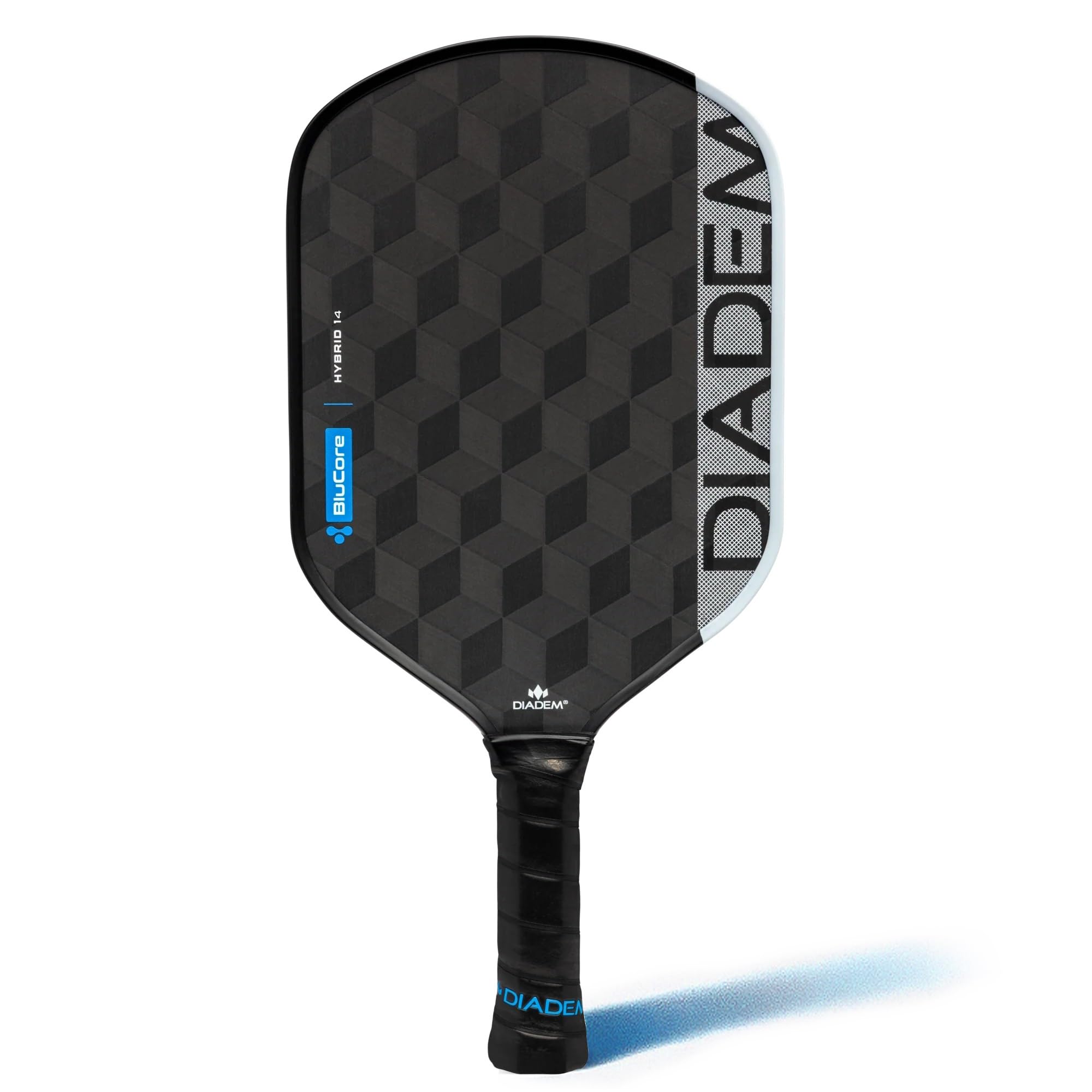 Diadem Edge BluCore Hybrid Pickleball Paddle | Ultimate Balance Paddle, Premium 18K Carbon Fiber Face, Explosive Spin, PowerSync Technology, 14mm &