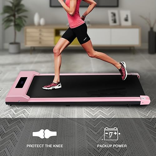 Miniatura 7 de HOMEFITNESSCODE Caminadora portátil de 6.2 MPH para oficina y hogar, ultra silenciosa con control remoto, máquina de correr de 2.5 HP, capacidad de