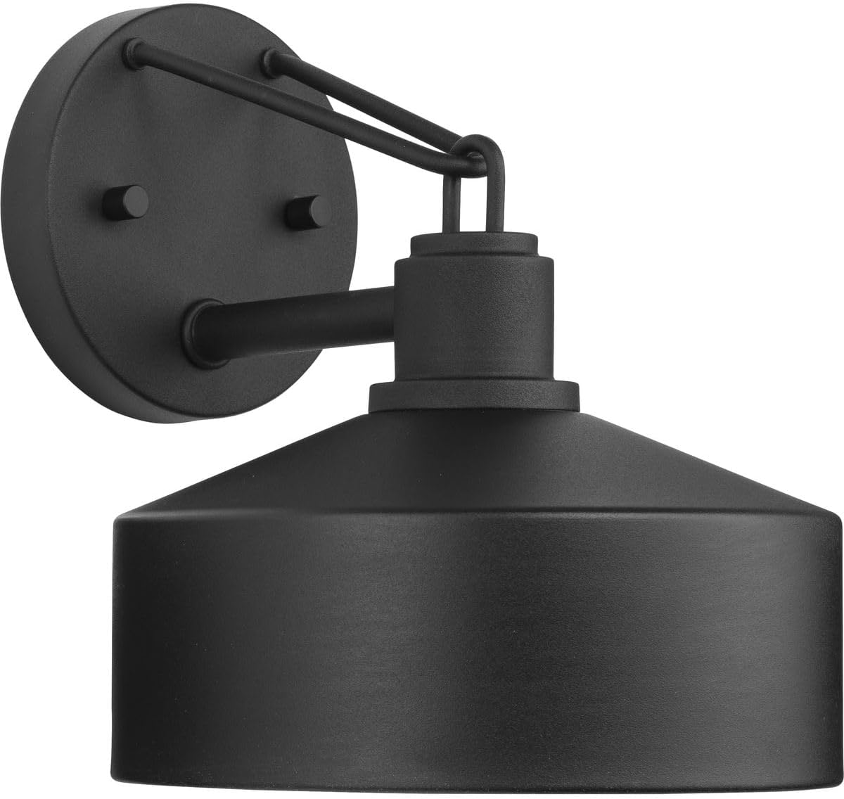Progress Lighting Precinct Collection One-Light Textured Black Urban Industrial Outdoor Wall Lantern