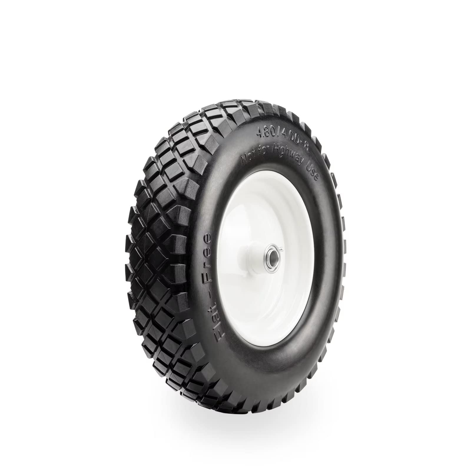 Photo 1 of HIKYROKY 16" Flat Free PU 4.80/4.00-8" Solid Tire with 3/4" Ball Bearing