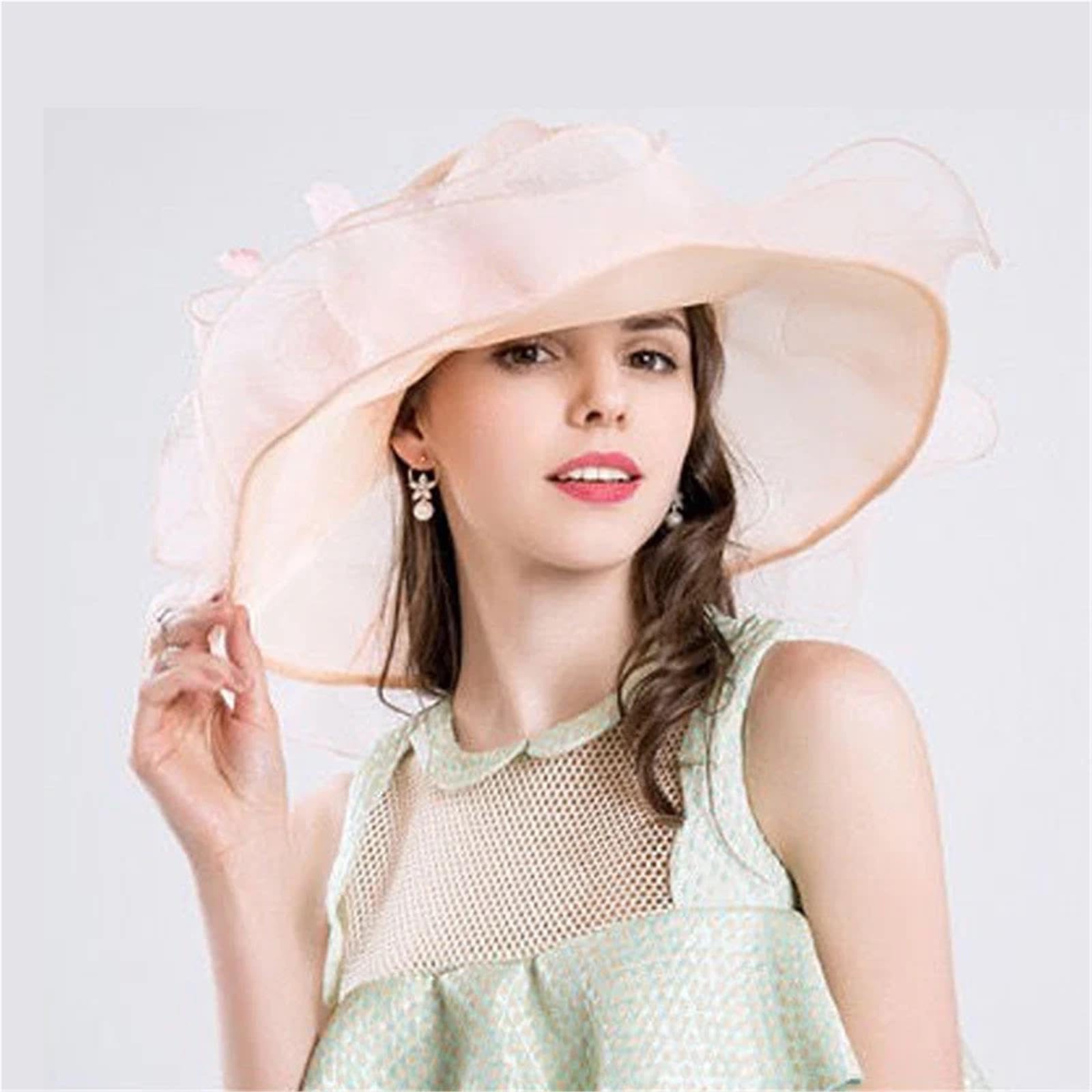 Cappello da Sposa in Organza Trasparente Donna con Velo