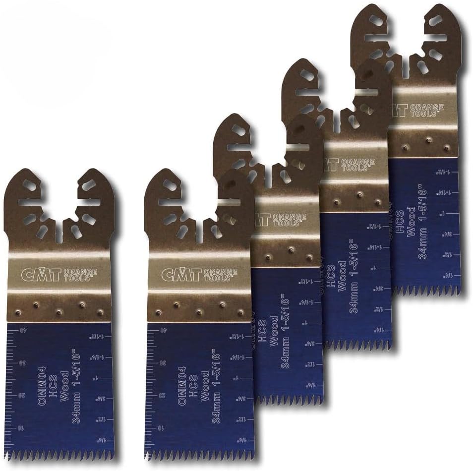 CMT OMM04-X5 5 Pcs Precision Cut Japan Toothing for Wood Quick Release Blade Oscillating Multicutter,
