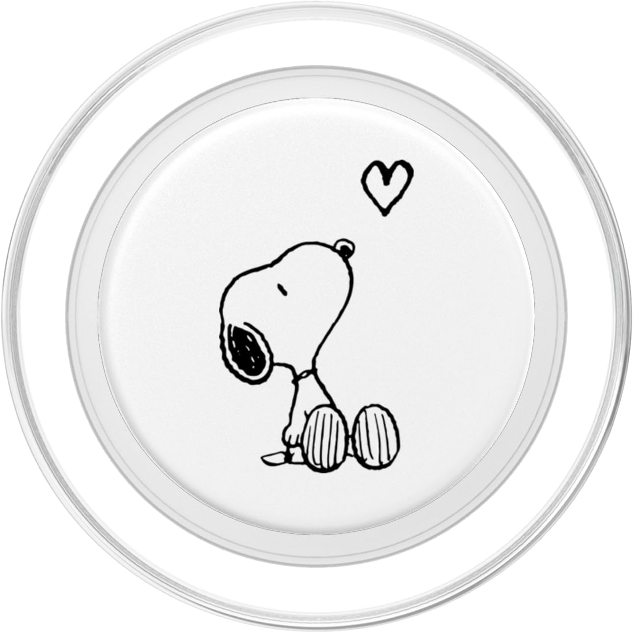 Snoopy Heart Love and Laughter Design PopSockets PopGrip for MagSafe