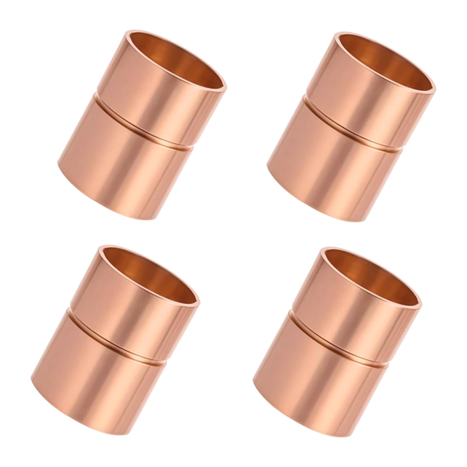 HVAC Straight Copper Coupling 3/4 Inch Diameter Air Conditioners Refrigeration Pipe Joints Erosion Resistant for Home HVAC Copper Sweat Joint Connector