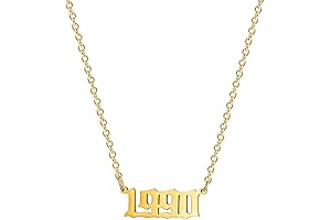 18k Gold Plated Birthday Year Necklace: Timeless Mementos for Special Occasions