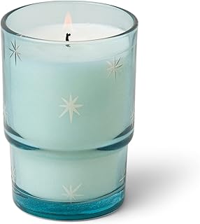 Paddywax Luxury Scented Candles | Vintage MCM Collection Noel Glass Jar Candle, 5.5-Ounce, White Woods & Mint