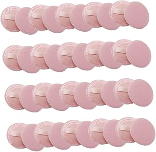 20piezas De Terciopelo Para Polvos Unidades Color Rosa Herramienta Para Maquillaje Polvo Para Aplicar Sueltos La Cara