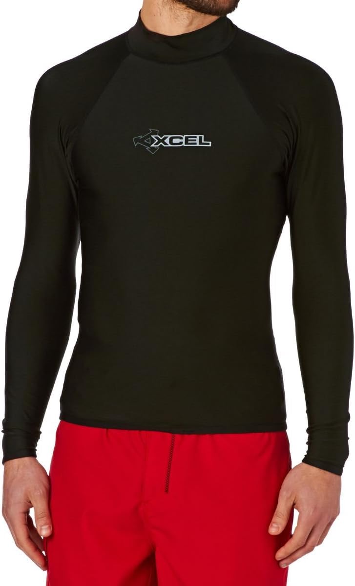 XCEL Men's Polypro L/S Top Black XSmall Athletic Rash Guard Shirts Sports