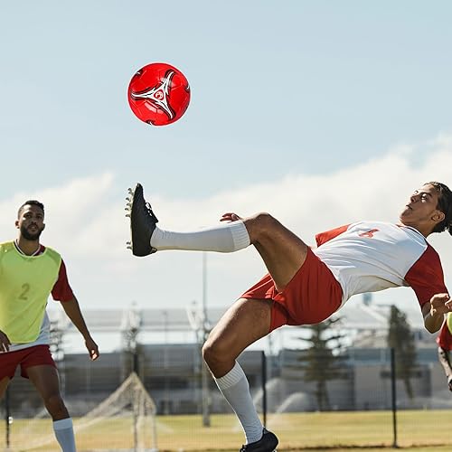 Miniatura 5 de Deekin Balón de fútbol a granel con bomba de tamaño 543 para interior y exterior, práctica deportiva, competición, accesorios de entrenamiento