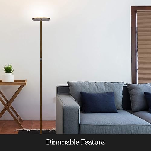 Vista 25 de Brightech - Sky 30 Flux Edition - Lámpara de pie LED Torchiere - LED superbrillante de 30 vatios - Ajuste de la temperatura de color a 3 niveles
