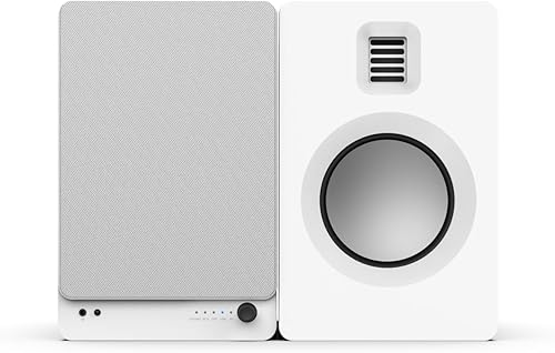 Vista 27 de Kanto TUK Altavoz alimentado con salida de auriculares USB DAC integrado RCA dedicado con preamplificador de teléfono Bluetooth Tweeter AMT