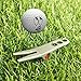 GANPUB 1Pc Silver Golf Ball Fork Pivot Divot Repair Tool Compatible Golf Divot Tools On-Course Accessories Divot Tools Ball Markers
