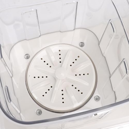 Miniatura 9 de Diydeg Portable Washing Machine, 2000mAh Rechargeable Mini Washer Underwear Washer Dual Chamber Laundry Machine for Apartment, Dorm, RV, Travel &