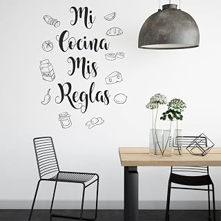 VINÍLATE vinilo adhesivo para decorar con frase “Mi cocina” | Color negro | 40x60 cm