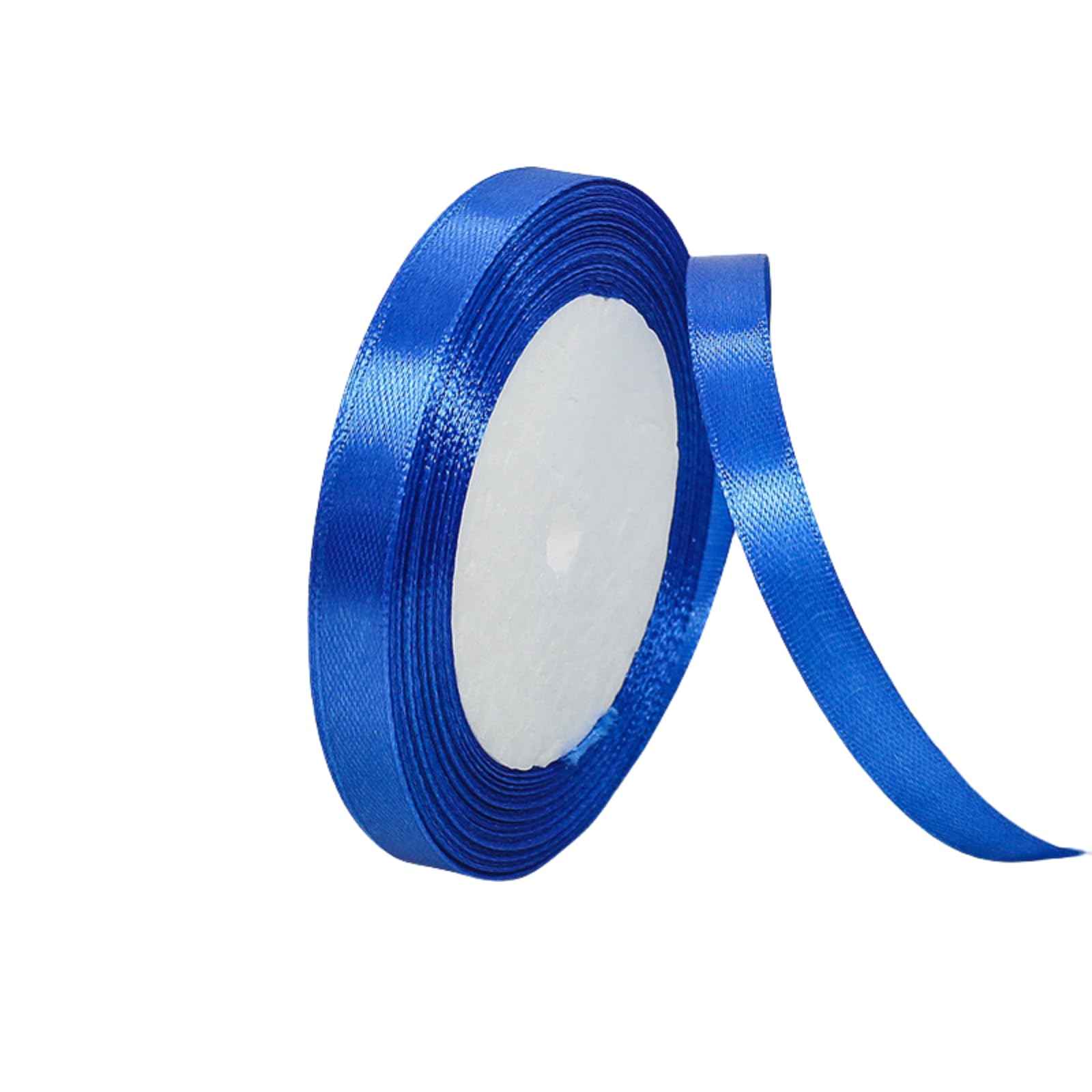 10mm Royal Blue Satin Ribbon 22M ，Fabric Hair String Ribbon for Craft, Flower Bouquets, Gift Wrapping, Wedding, Bow Making and Valentines Christmas Decoration (Royal Blue, 1CM) — image 1