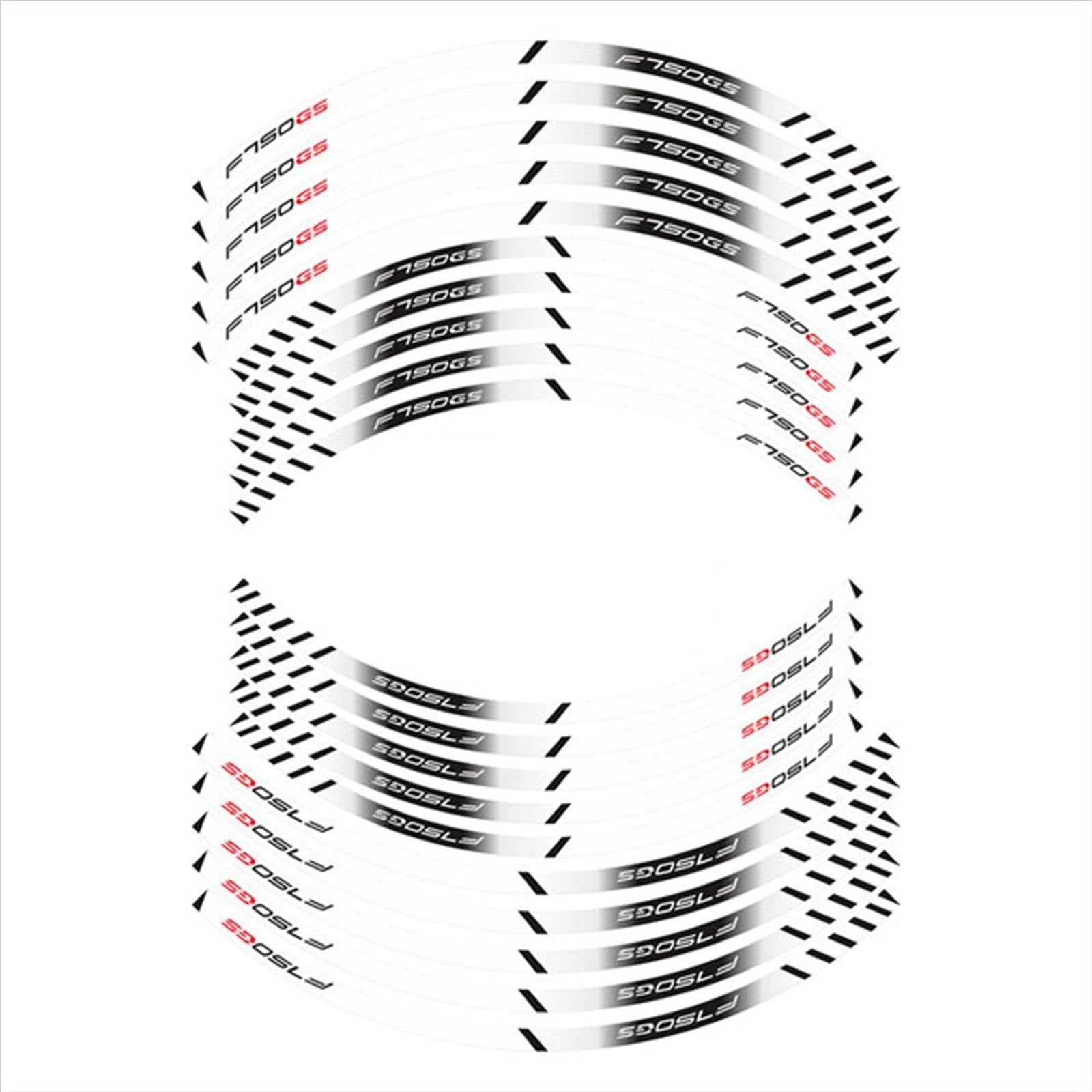 Frynuzb A1 Applique For F750gs Reflective Stickers For Motorcycle Inner Wheel Rim Stickers(A1)