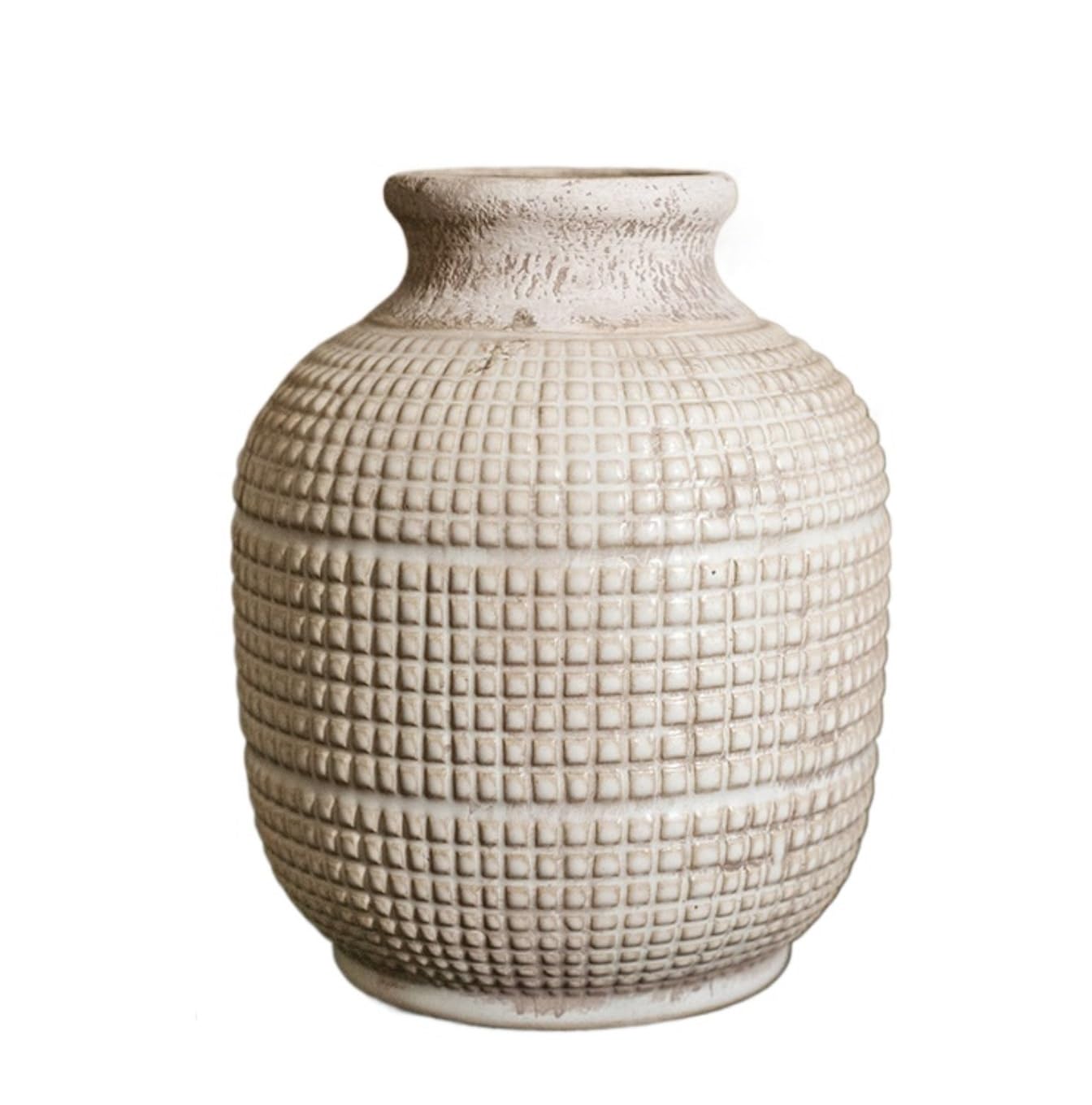 Vase Flowers Ceramic Rustic Farmhouse Pottery Decorative Flower For Table Shelf Home Decor Centerpieces For Vases(20 * 15.5cm)