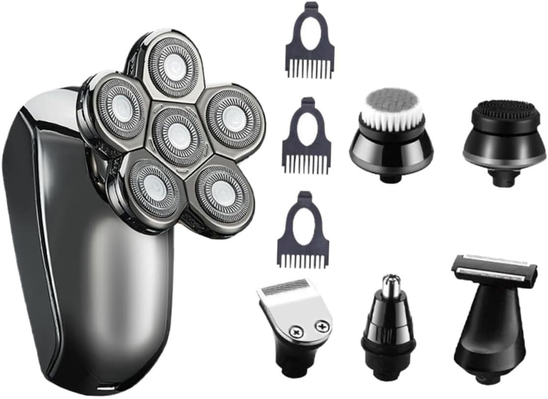 VICASKY Electric Razor for Men 6-Head Hair Trimmer Rechargeable Travel Shaver Water Washable