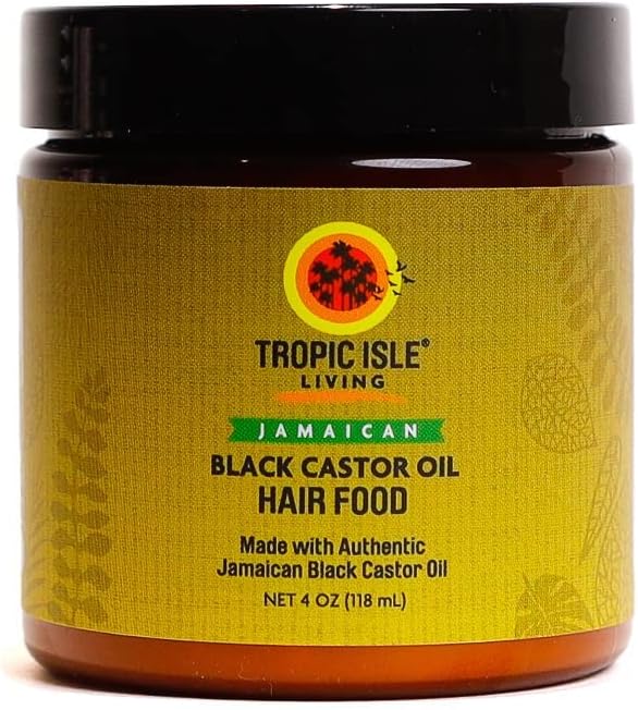 All Natural Black Castor Oil Hair Food | moisturize, thicken, strengthen & increase hair growth | Traditional Handmade Jamaican Black Castor Oil | Strong hair roots, scalp & hair growth - 4oz