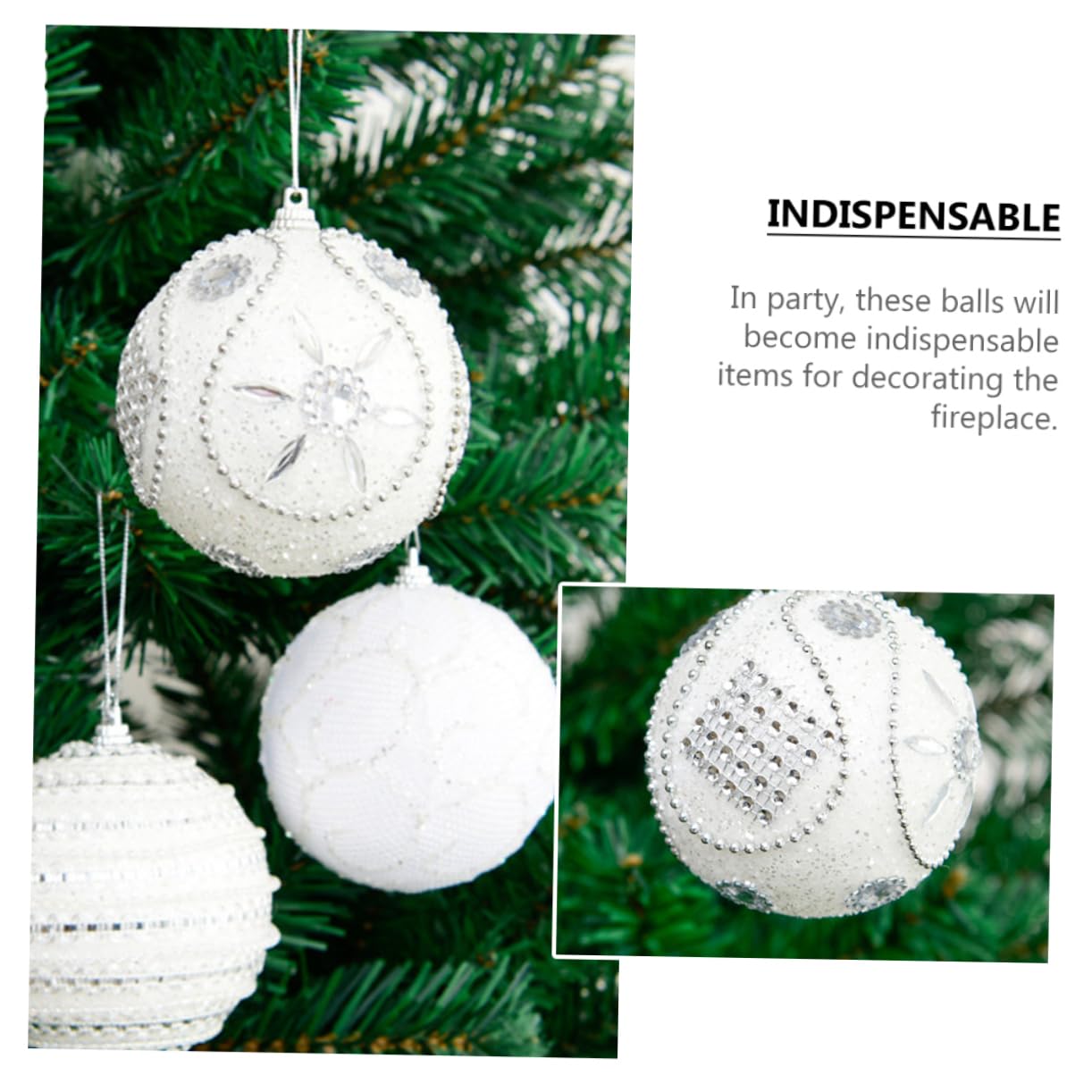 Ciieeo 10 Bolas De Navidad para Decoración De Boda Adornos Navideños con Purpurina Accesorios para Árbol De Navidad Decoración De Navidad Inastillable Decoración para Fiesta De