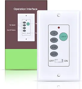 Universal Ceiling Fan Wall Control with 3-Speed and Dimmer