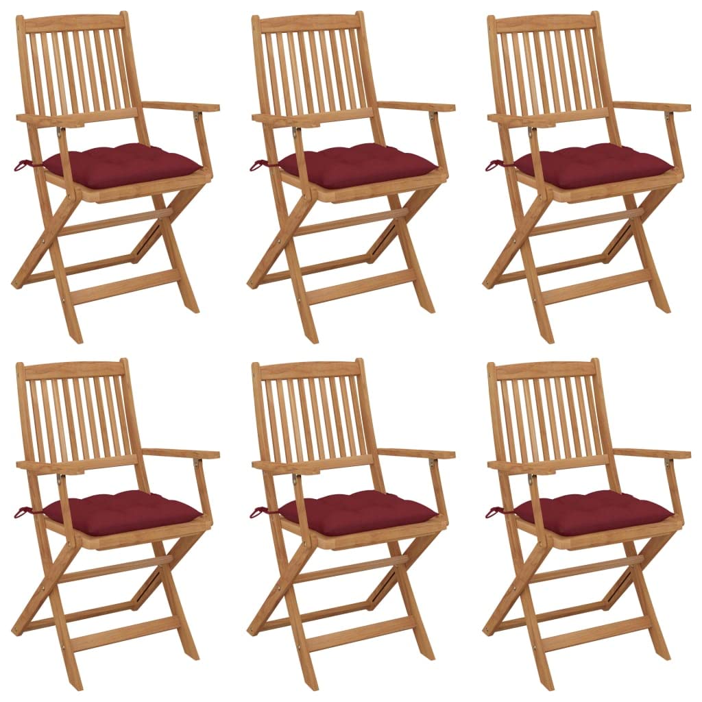 Chaise pliante lot de 6 avec coussins et table basse fauteuil exterieur