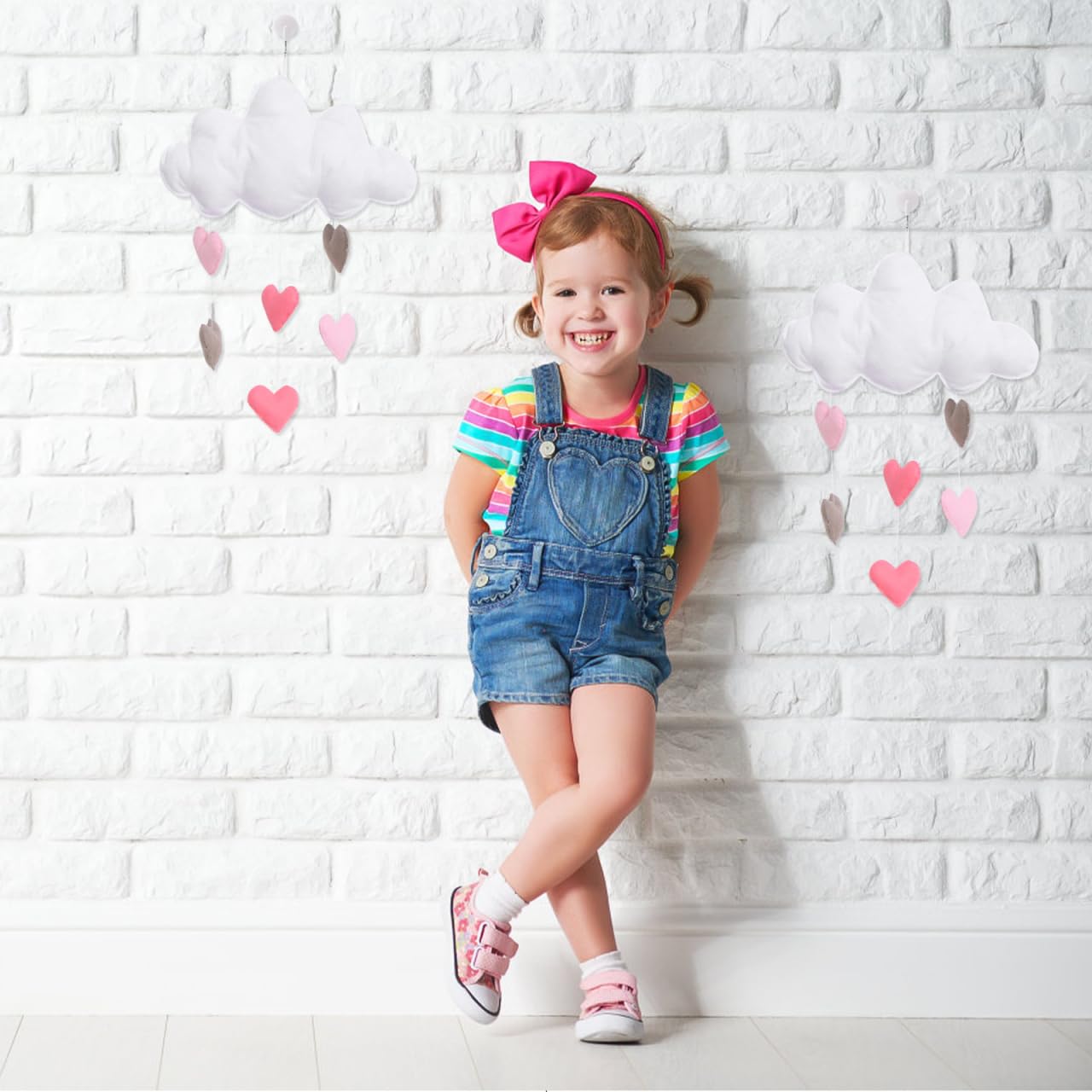 Toyvian Decoración Colgante Nube Gotas Lluvia Adornos Infantiles Habitación Diseño Nube Corazón