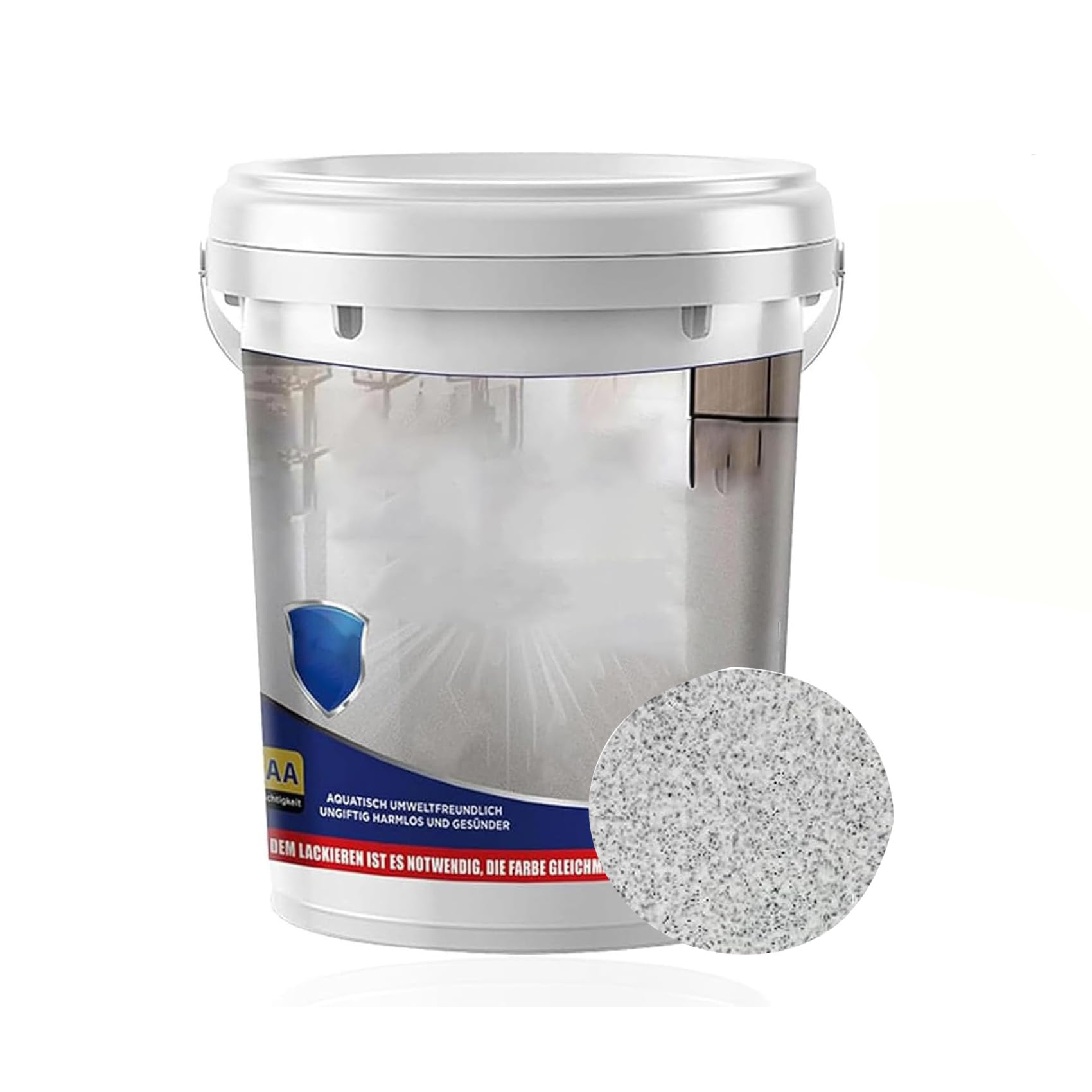 Gooti Epoxy Floor Paint, Gooti Self Leveling Epoxy Colored Sand Floor Paint, Epoxy Sand FloorPaint for Concrete, Resistant And Non-Slip, for High Gloss Marble Effect Garage Coating (Light Gray)