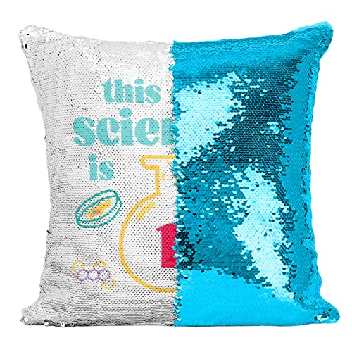 Coussin sequin turquoise déco anniversaire chambre enfant - 2