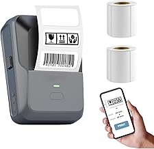 ONLYU Josh Bluetooth Thermal Label Printer | Inkless Mini Rechargeable | MRP, Barcode, Excel File Printing | Cloud, Mobile, Desktop | Jewellery, Round Labels | Up to 2-inch Print | 1 Year Warranty