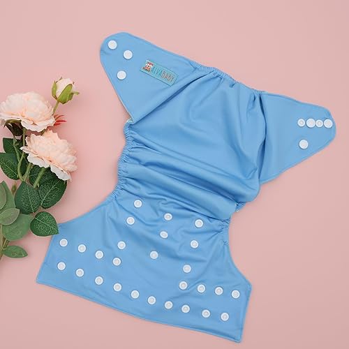 Miniatura 7 de ALVABABY Baby Cloth Diaper Cover, Swim Diaper,Nappy Shell Baby Girls and Boys Azul