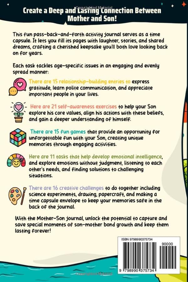 Image of Mother Son journal: Interactive pass back and forth book to build strong bonds and memories (Unique Gift for Mom and Son)
