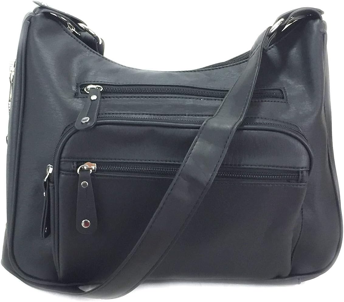 Fashion Locking Concealed Carry Big Hobo Bag CCW Cross Body Bag with Credit Card Slots
