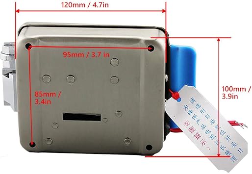 [Upgrade Version] AMOCAM Electric Electronic Door Lock DC 12V Steel E-Lock | Stainless Steel, 6pcs Doted Keys, Supports Wooden Glass Metal Door, for Video Door Phone Doorbell Intercom Access Control
