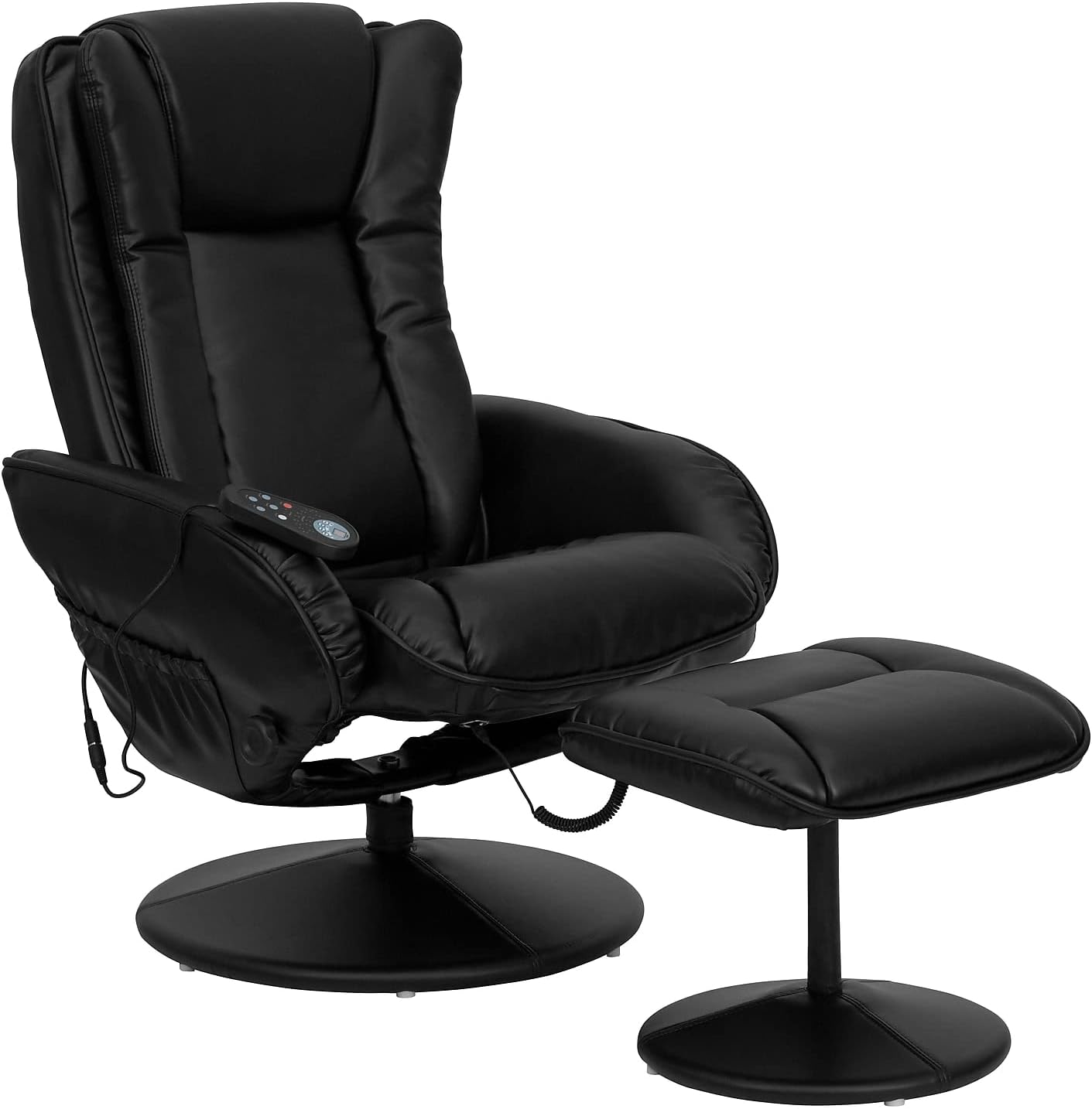 3-  Flash Furniture Massaging Black Leather Recliner - Best Massage Chair for the Money