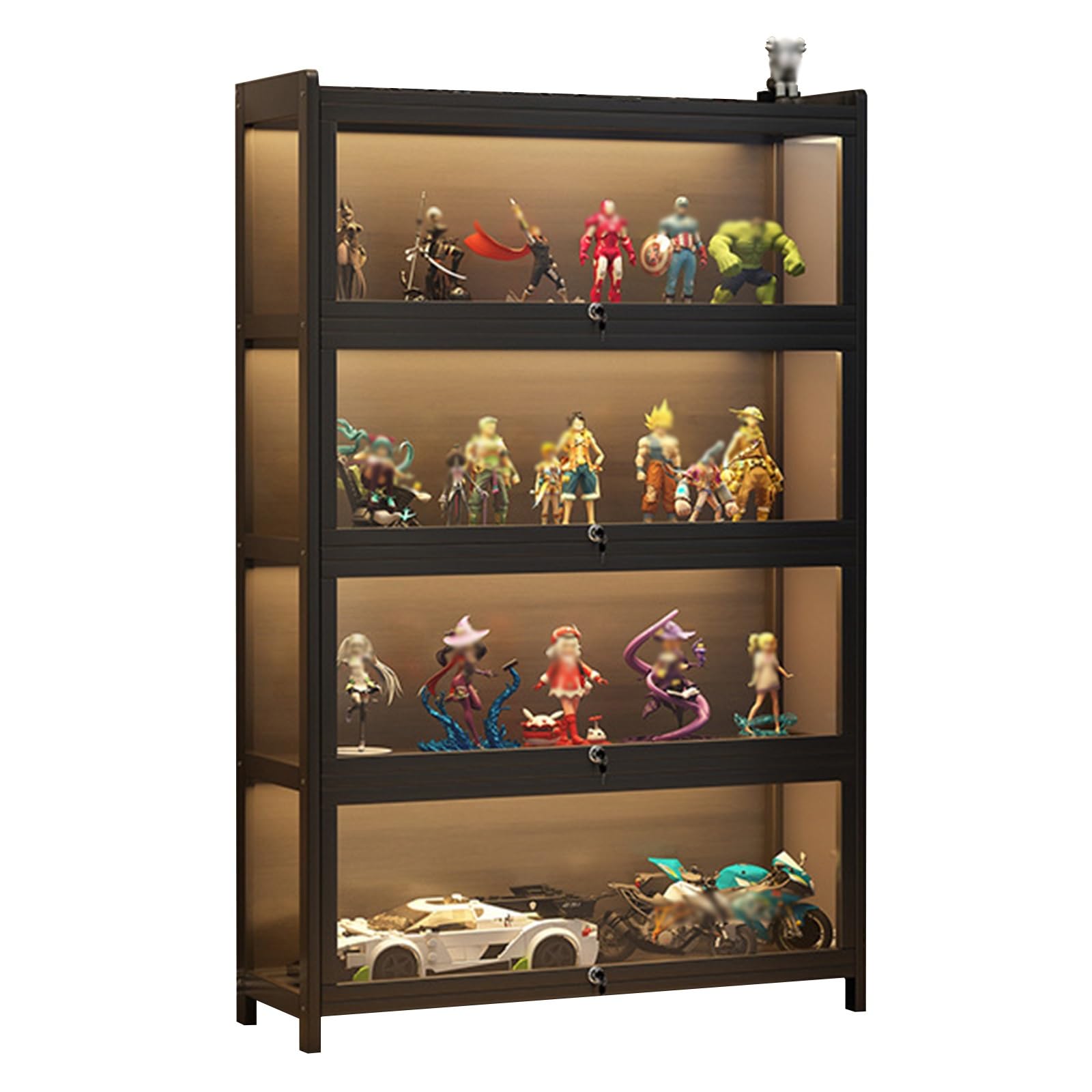 Vitrine de protection anti-poussière avec serrure pour objets