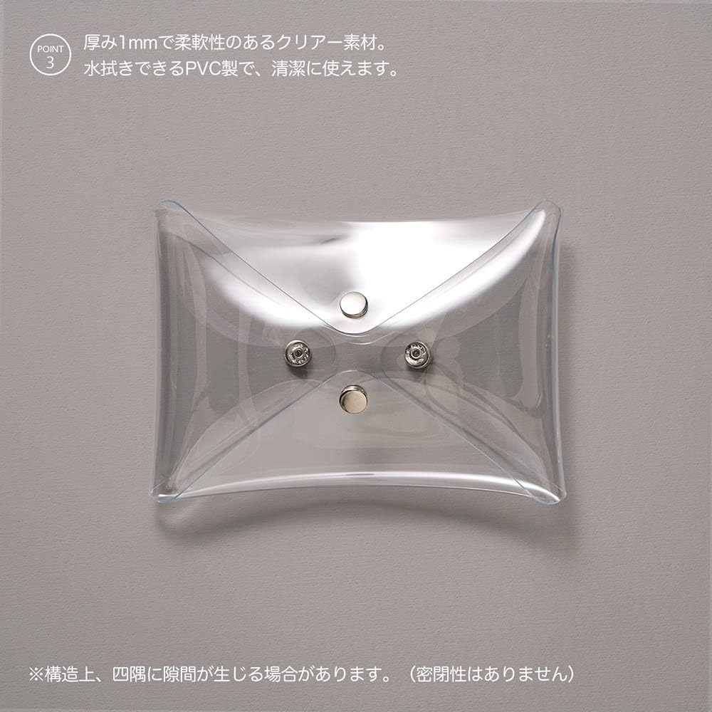 Amazon Co Jp Mon O Tone 4方向から出し入れできるクリアポーチ ミニサイズ ネコポス発送可 1個まで ホーム キッチン