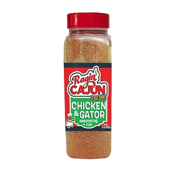 Ragin Cajun Chicken & Gator Seasoning & Rub - 24 oz Jar, All Natural, Low Heat - Louisiana Cajun Spice for Poultry & Exotic Meats