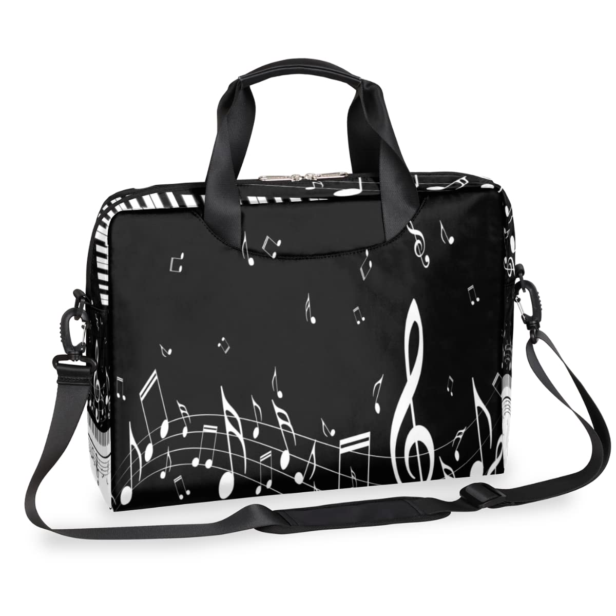 Caso del manicotto del computer portatile di note di pianoforte musicale per 13-16 pollici stampa piano portatile borsa a tracolla borsa borsa a tracolla messenger borsa