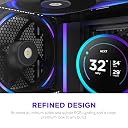 NZXT F140X - 140mm PWM RGB Performance PC Case Fan - Black gallery image