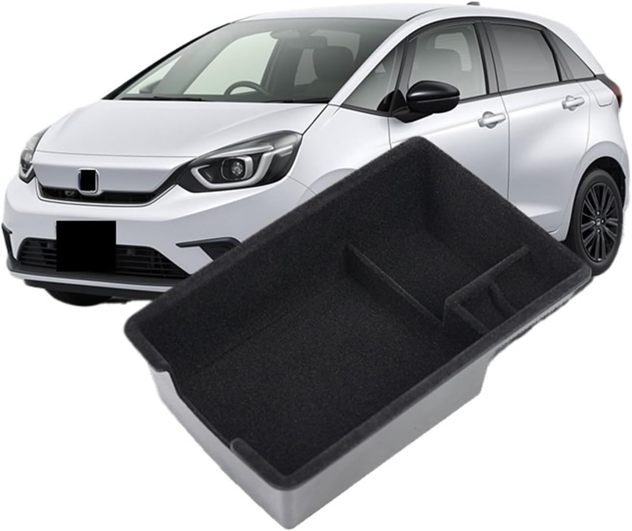 Car Glove Box Organizer Fit for 4th Generation Honda FIT Central Storage Box Fit for FIT Central Control Storage Fit for Jazz Armrest Box Compact