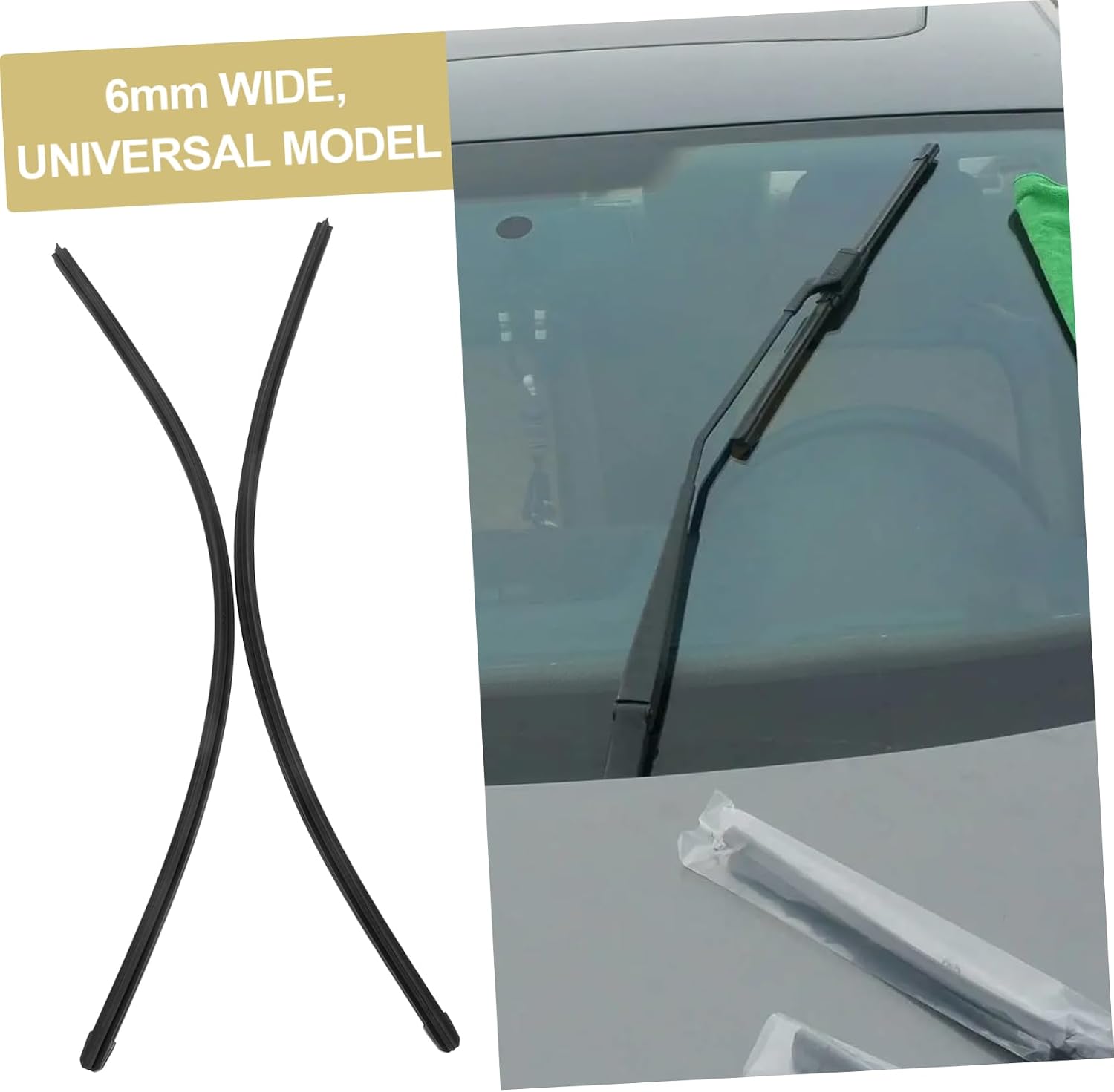 IMIKEYA 2pcs Windshield Wiper Refills for Compatibility Wide Strips for Easy Installation for Cars and Suvs