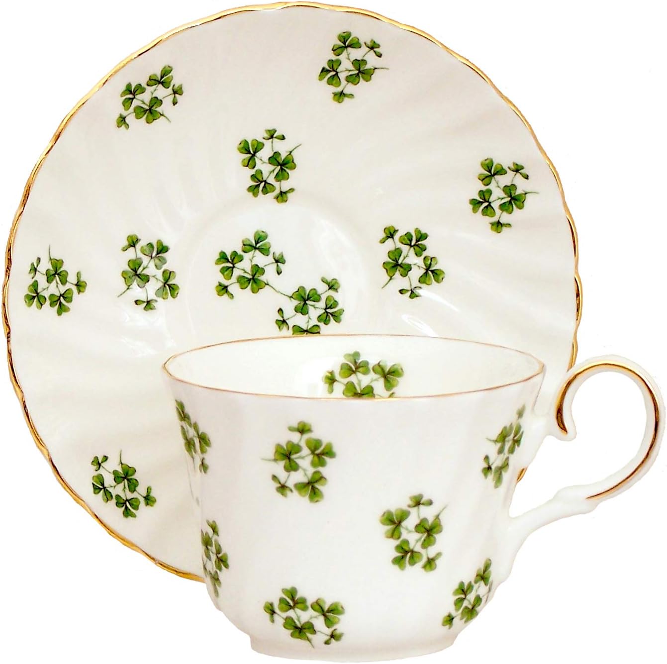 SHAMROCK CUP AND SAUCER - Fine English Bone CHina
