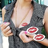 Lips Kiss Mark (Set of 2) - Temporary Tattoo / Realistic Tattoo