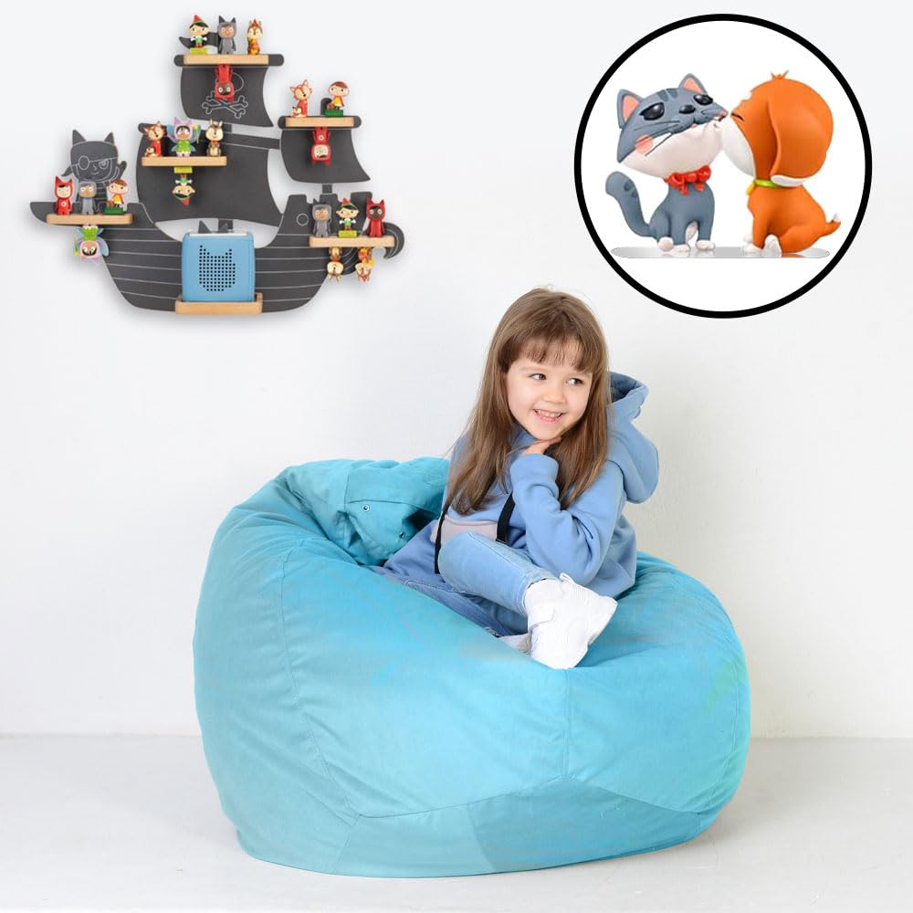 AZWOOD Lot De 6 Plaquettes Métalliques Autocollantes Pour Figurines Tonie - Base Aimant Extra Fort