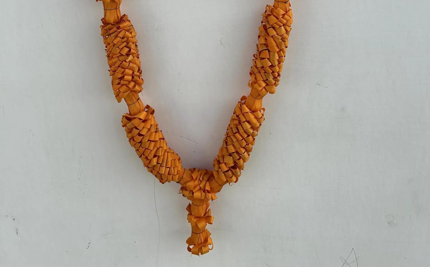 Rastra Mangal Store Garland mal Chandan Haar Mala Garland for God and Pitra/Ancestors/Loved Ones Photo Frame & Idols TY10-4 (Step 4_Yellow)(30 inch /75 cm) Photo Frame malause to god and pitra and