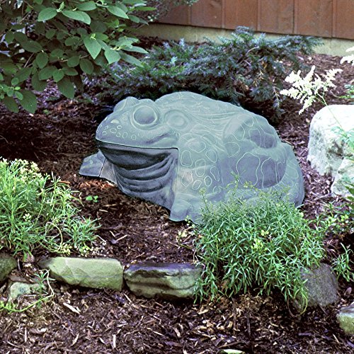 The Galapagos Frog Garden Hider Hose Reel - 100ft Capacity - Patina Finish