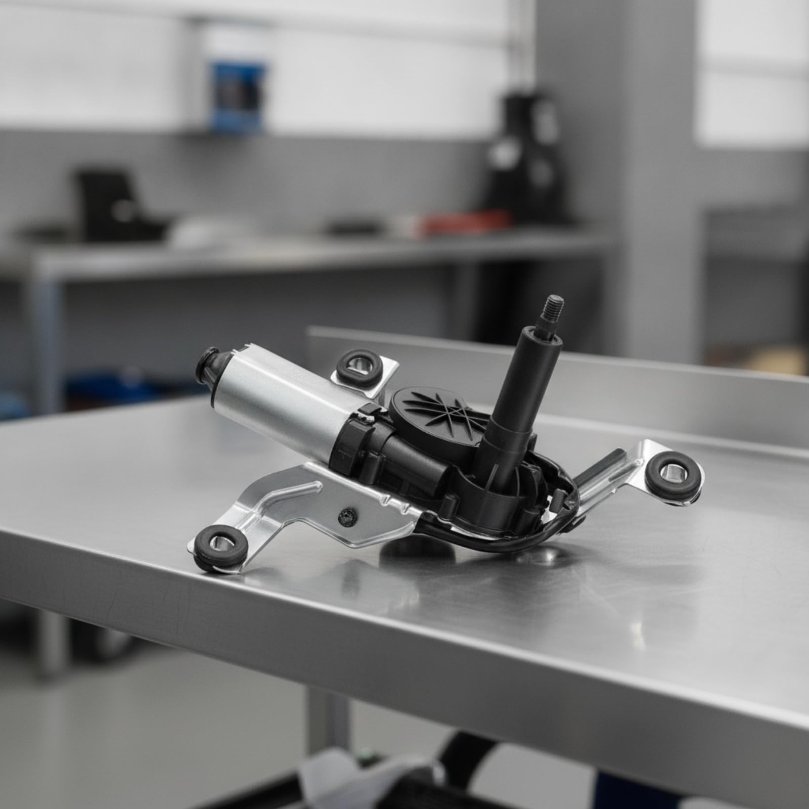 Tergicristallo Anteriore Motore Trasmissione Asta Leveraggio per Auto Componenti Auto Metallo Durevole con Staffe di Fissaggio Pre Adatto per Officina Riparazione Veicolo Uso Professionale