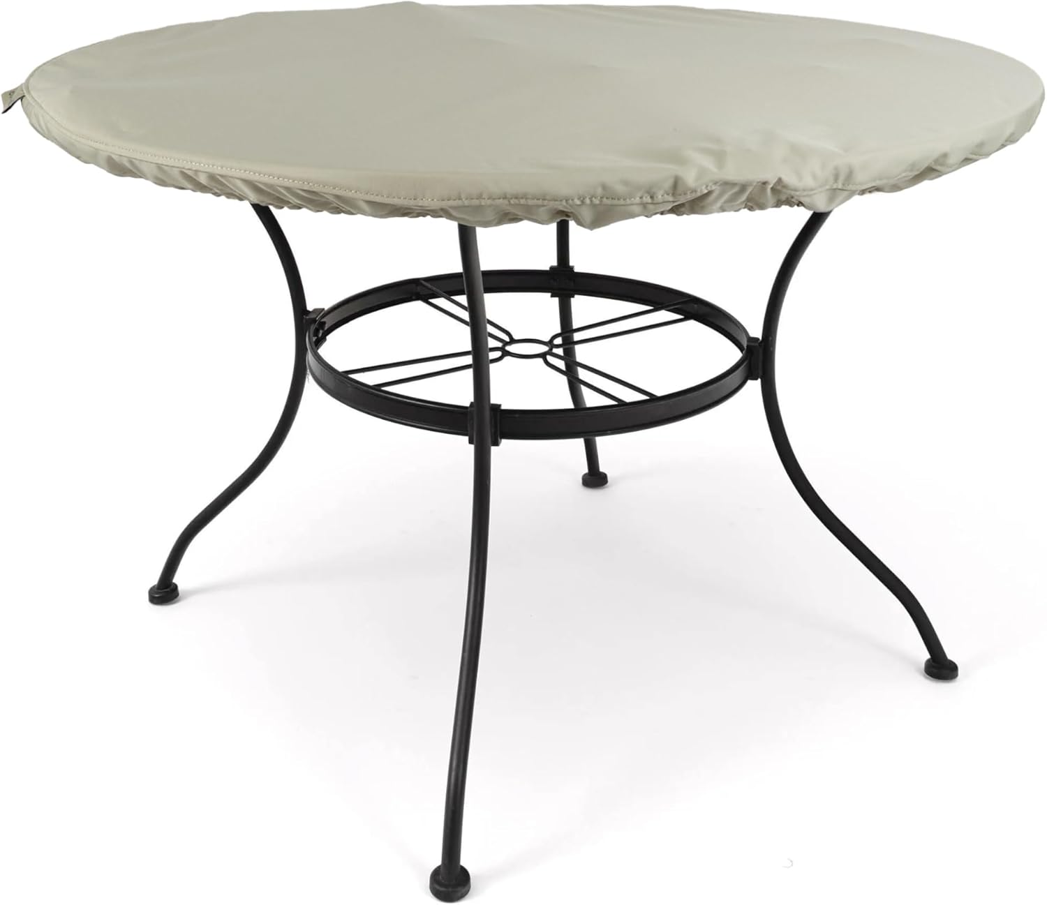 Covermates Elite Outdoor Round Table Top Cover – All-Weather Water-Resistant Polyester, Mesh Ventilation, Adjustable Drawcord & Buckle Straps for Patio Furniture, Round 42-48 DIAMETER, Charcoal