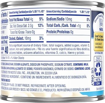 Media Crema Nestle, Table Cream, 7.6 oz